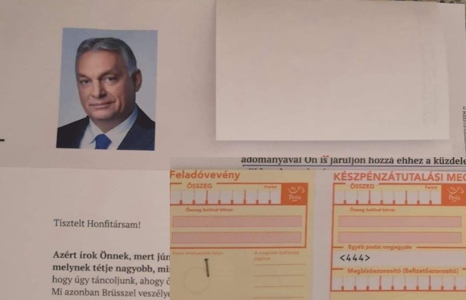 Orbán Viktor sárga csekk